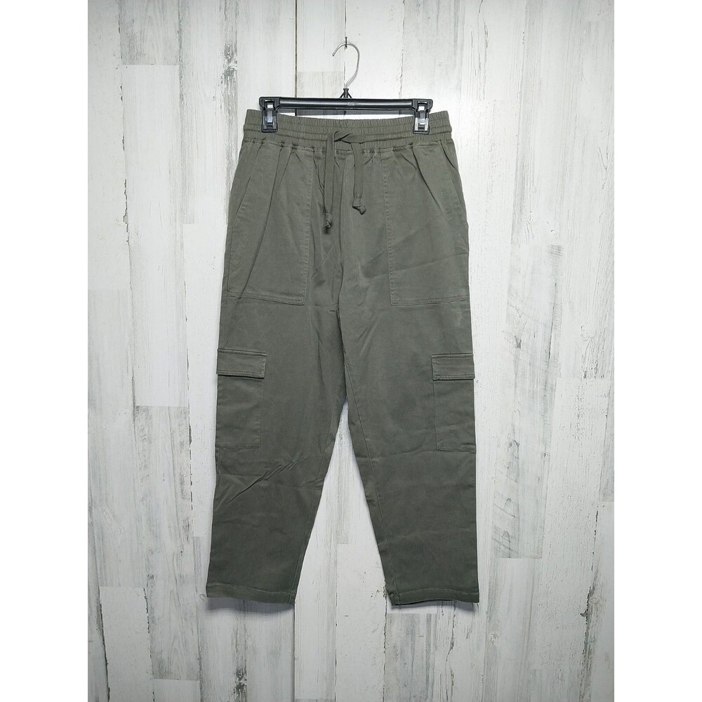 Ampersand Avenue Women's Small Green Pull On Crop Cargo Jogger